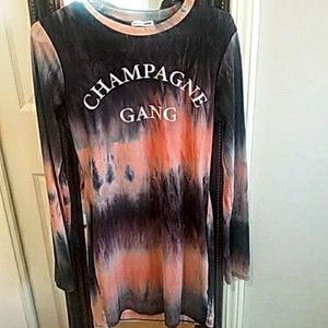 A dress with long sleeves